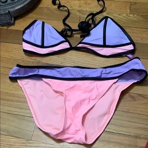 pink and purple bikini